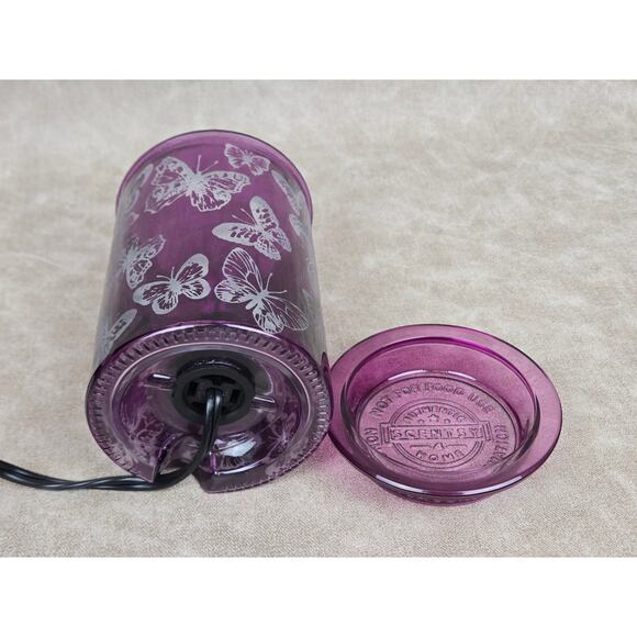 Scentsy Wings Warmer ~ Purple Wax Warmer with Butterflies - Picture 8 of 10